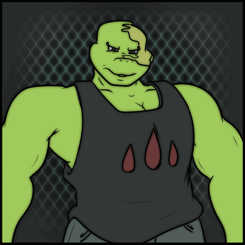 Chryler, a reptilian man with scars